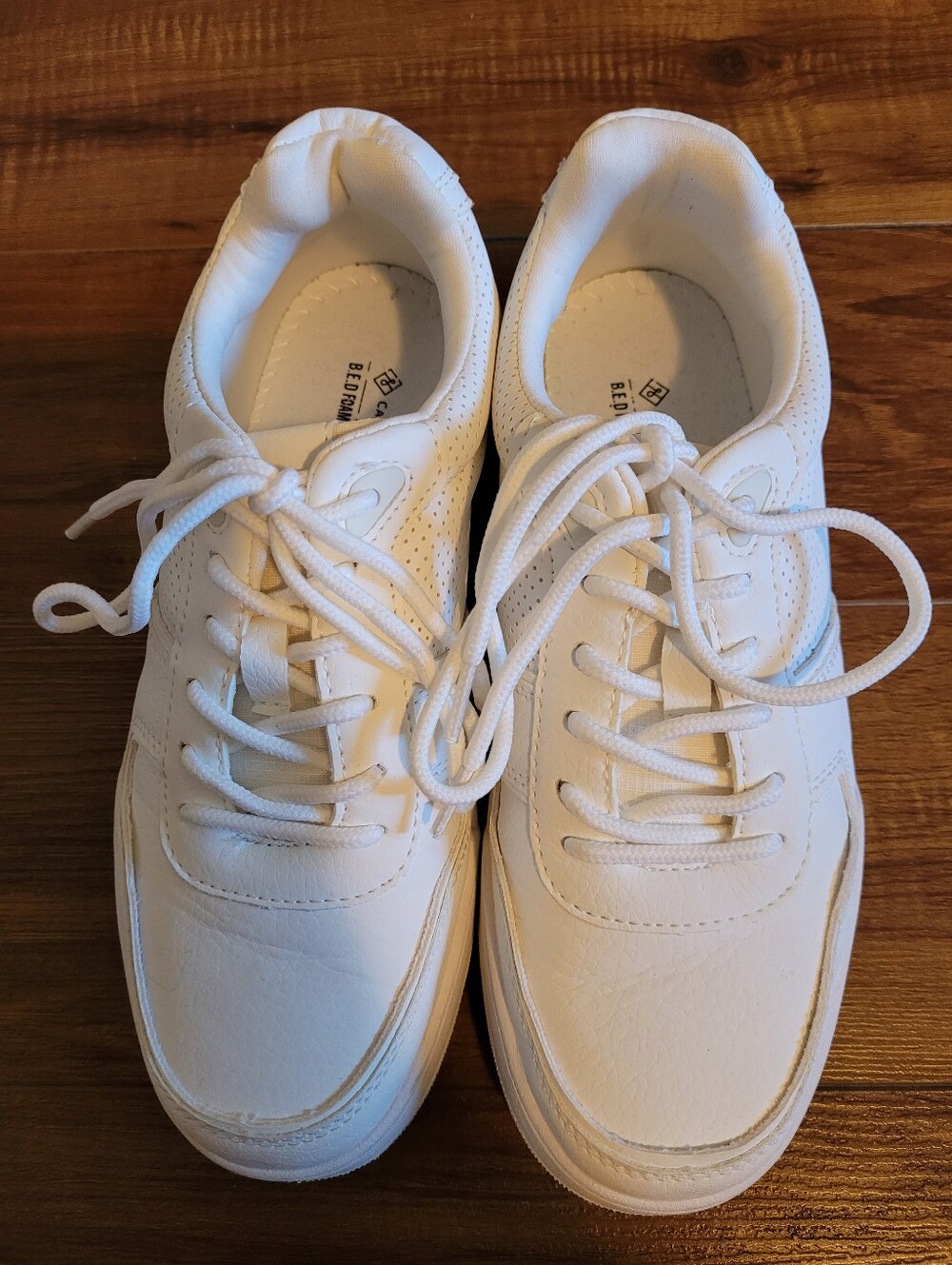 Call It Spring white sneakers, Size 7, lace up, No Box - Picture 3 of 8
